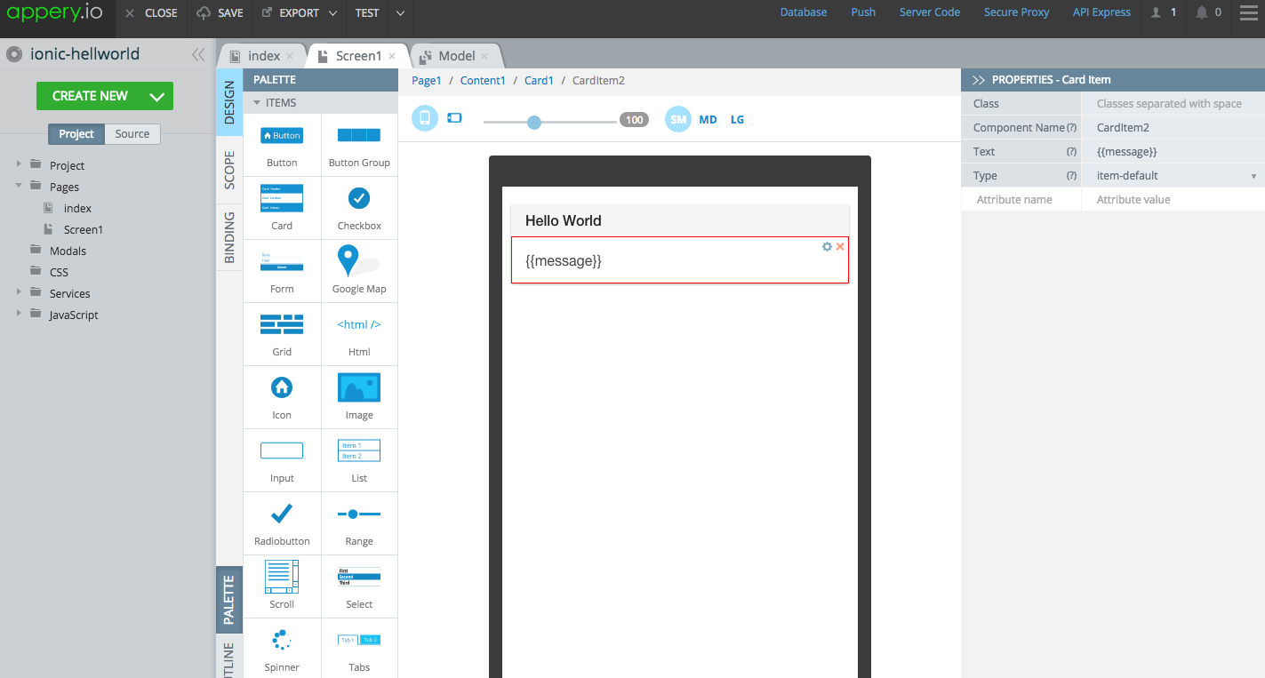 Tutorial: Building a Hello World App with Ionic