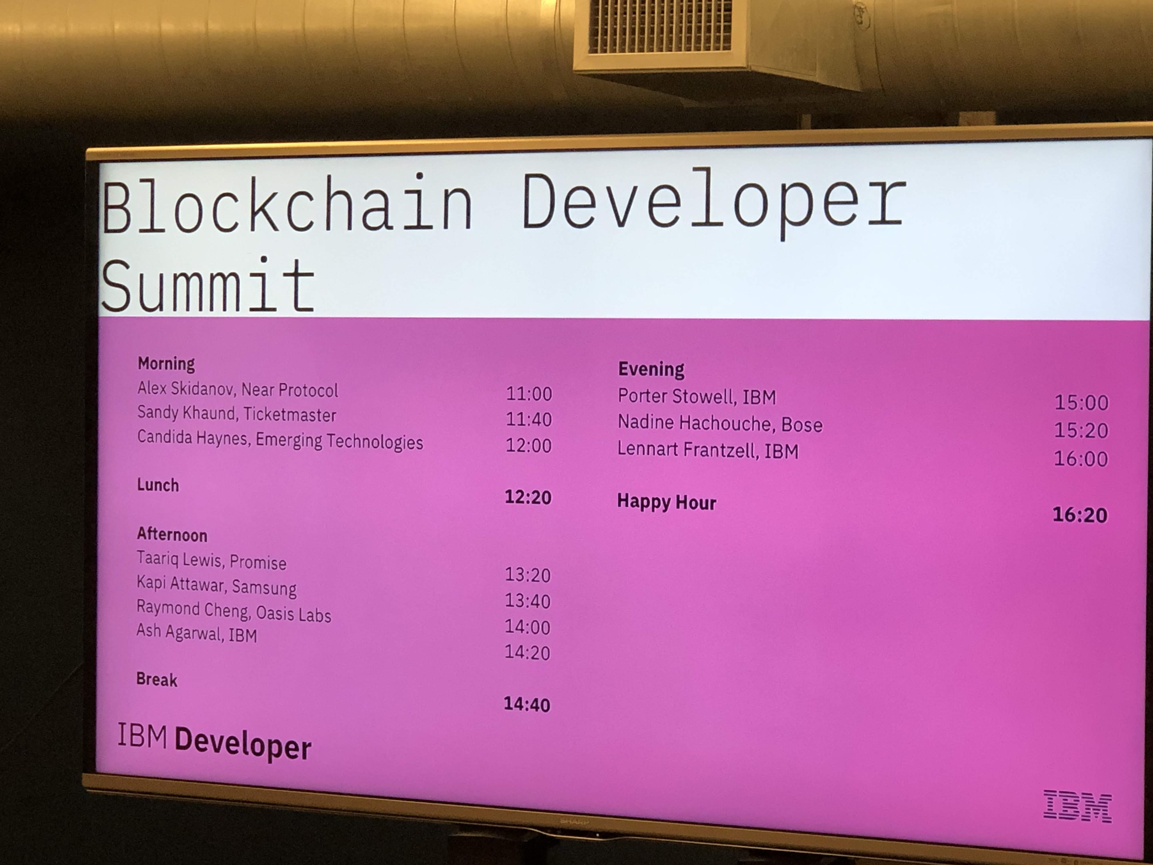 Blockchain Developer Summit in 10 pictures