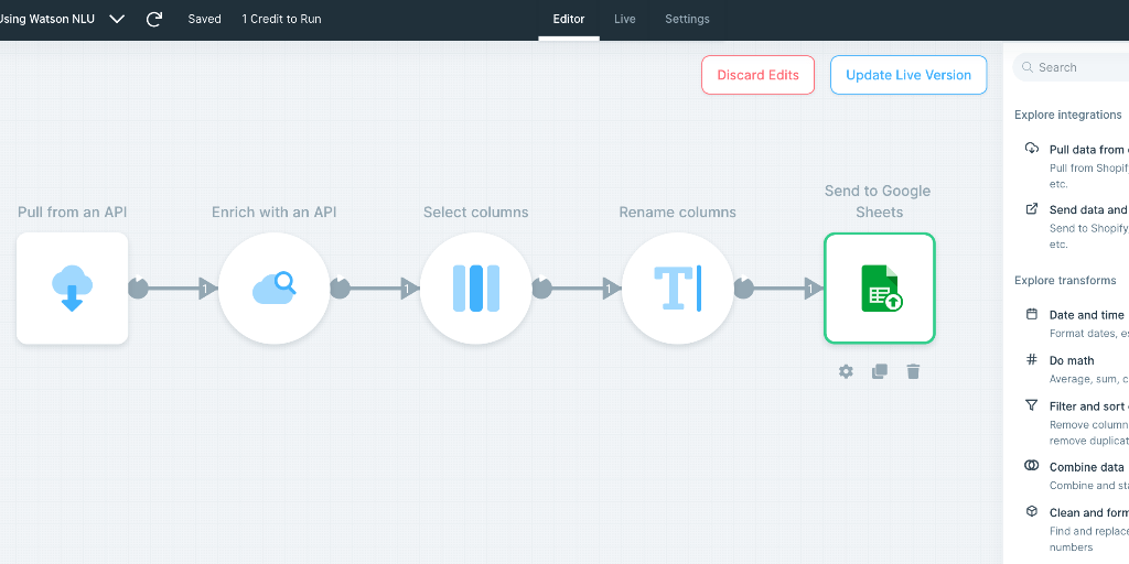Parabola flow you are going to build