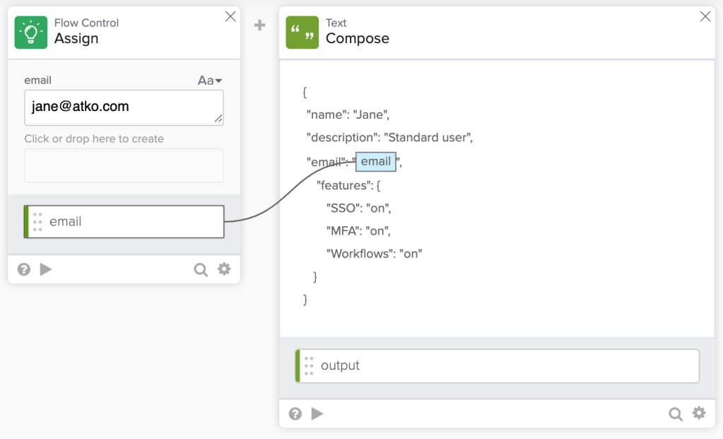 Passing data to creat a JSON object