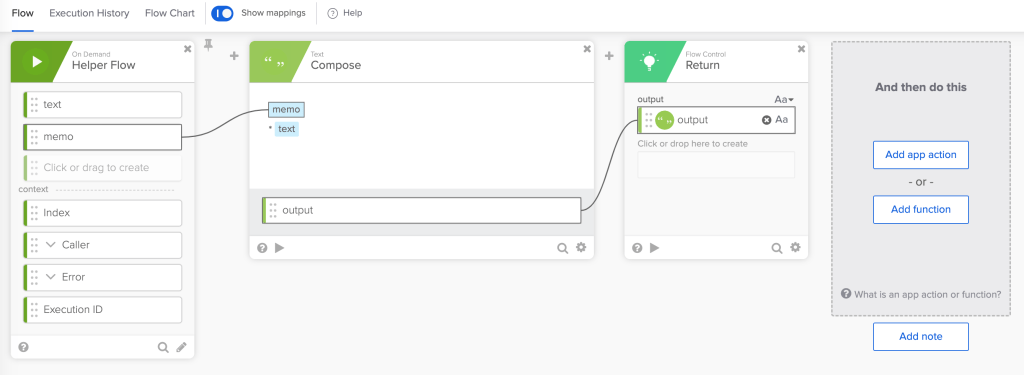 Helper flow to process (reduce) each item