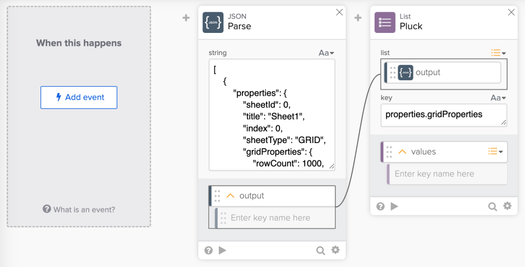 Pluck card in a flow image