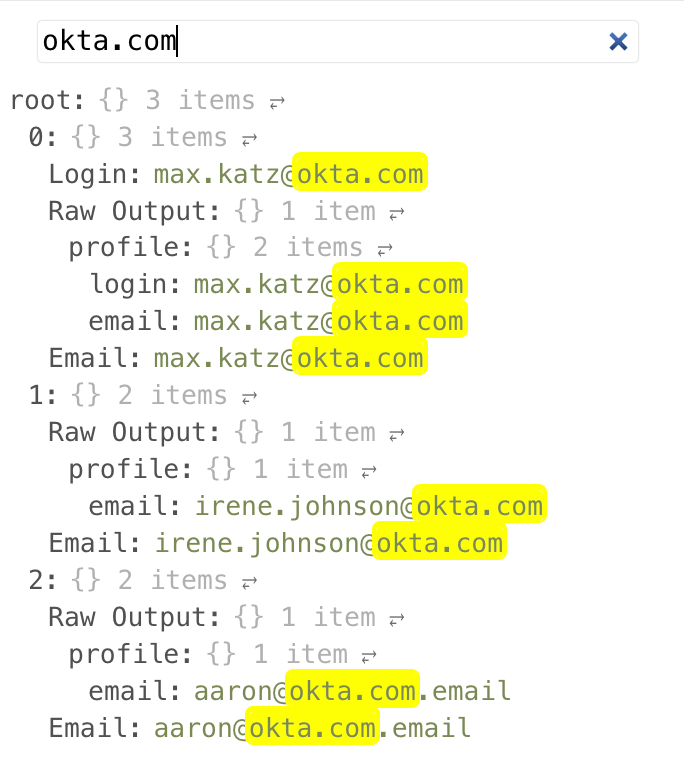 Searching with the 'co' operator.