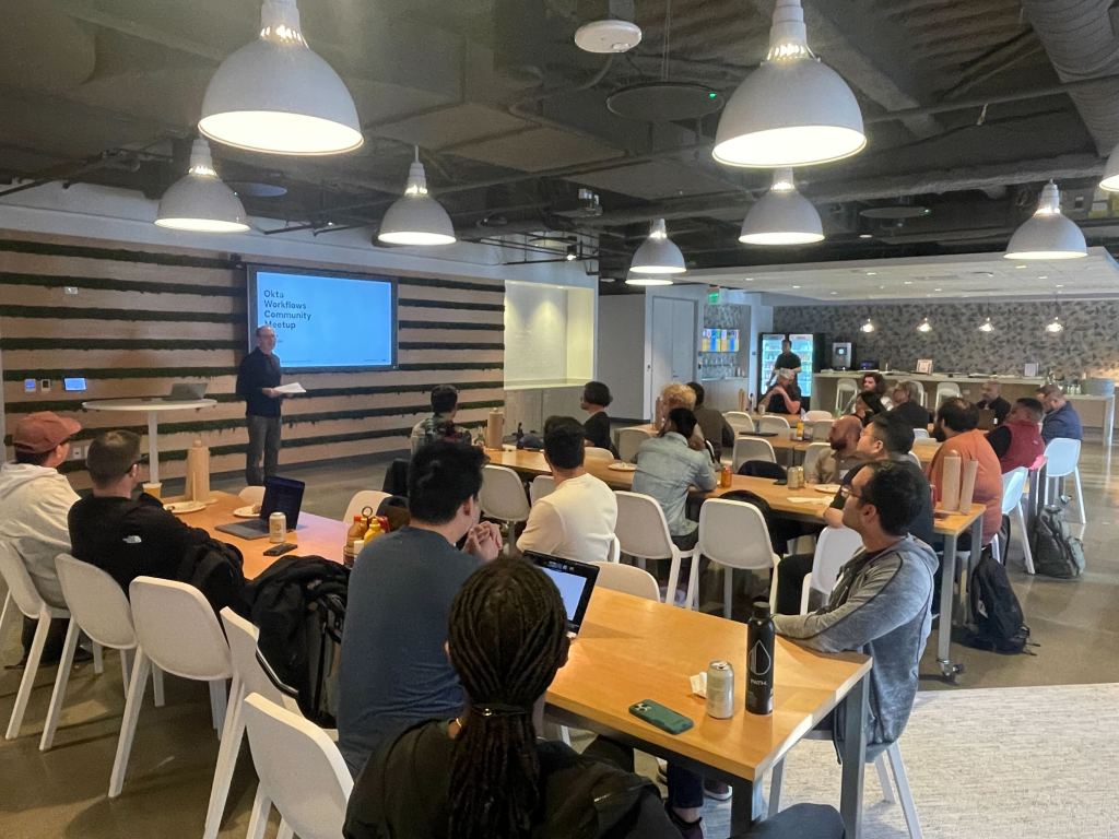 Okta Workflows meetup.