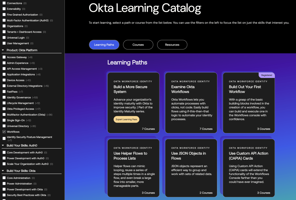 Okta Learning.
