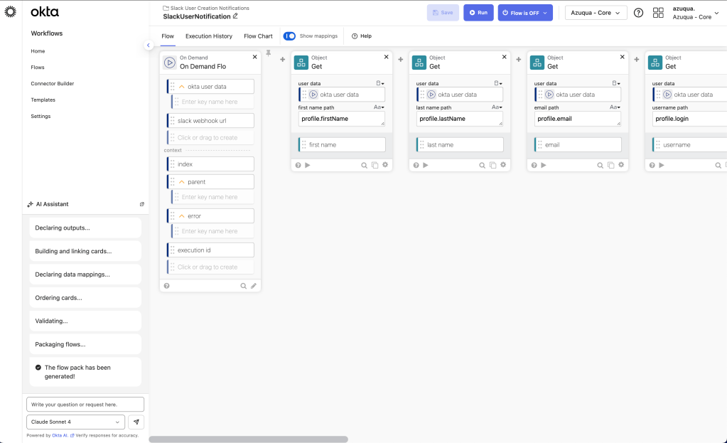 AI-Assisted Workflows Builder: building steps.