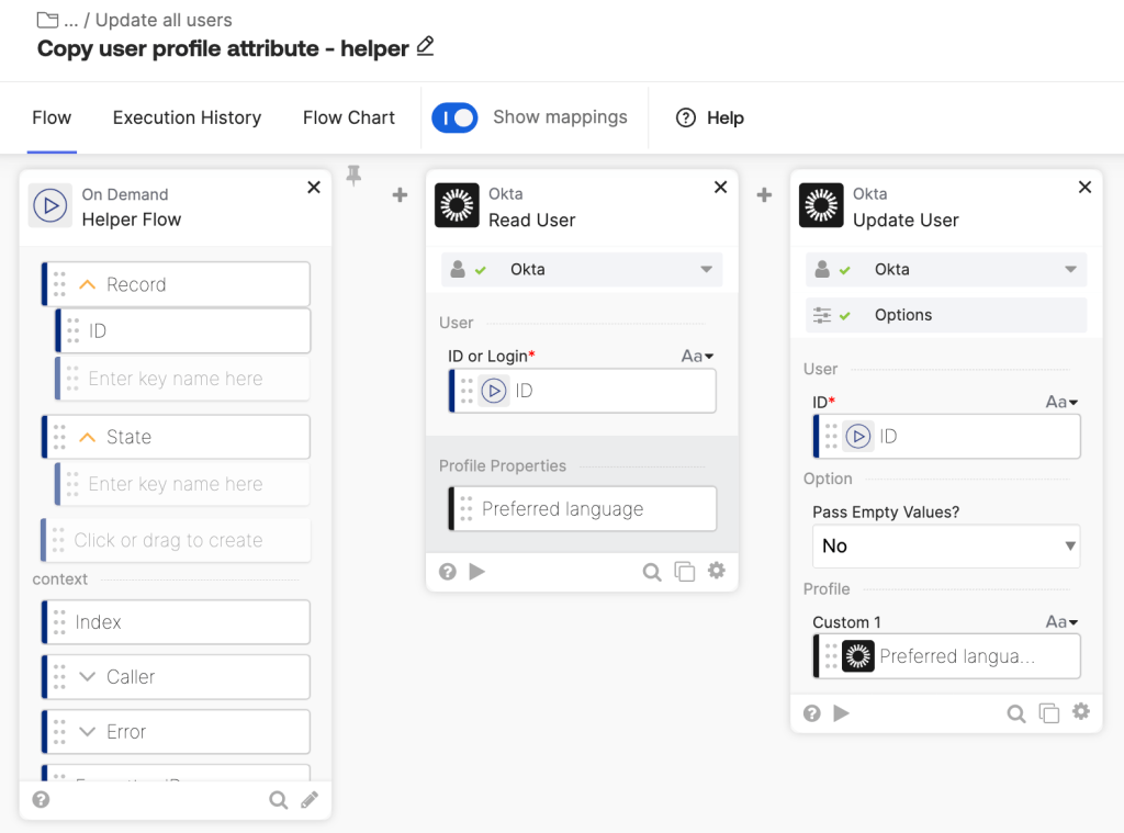 Copy user profile attribute - flow.