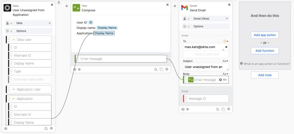 App unassignment notification - flow.